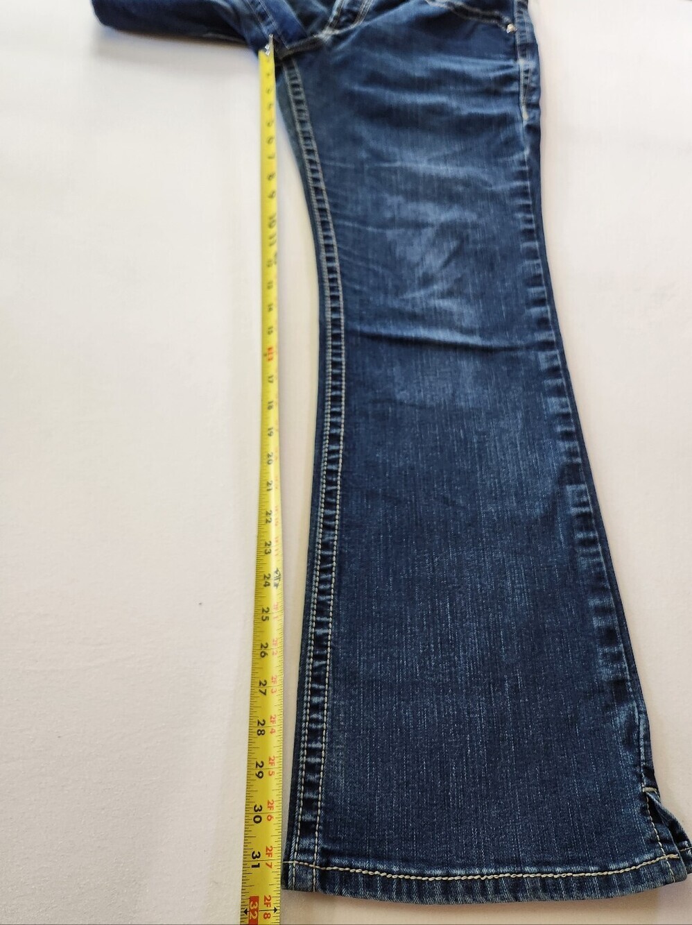 Ariat Eclipse Riding Work Mid Rise Bootcut Ranch Jean 33R Hem Slits - Picture 11 of 15